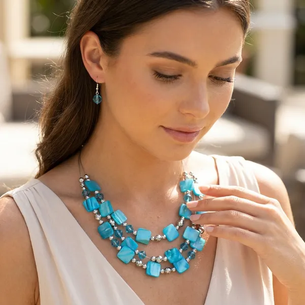 Blue_Agate_Beaded_Necklace_Set_For_Women
