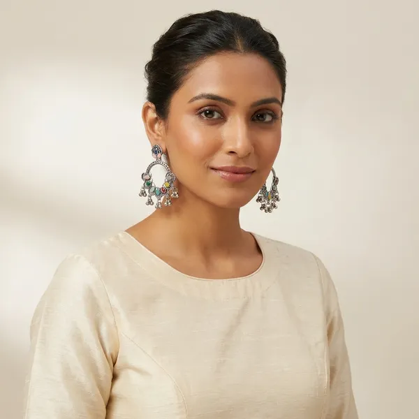 Silver_Zinc_Jumkha_Earrings_For_Women