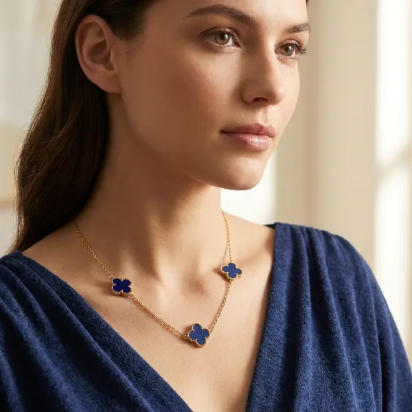 Blue_Stainless_Steel_Pendant_Necklace_For_Women