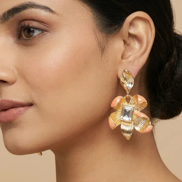 Orange_Zinc_Jumkha_Earrings_For_Women