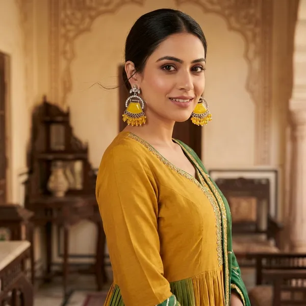 Yellow_Zinc_Jumkha_Earrings_For_Women