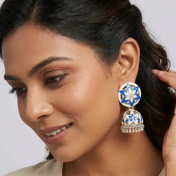 Blue_Zinc_Jumkha_Earrings_For_Women