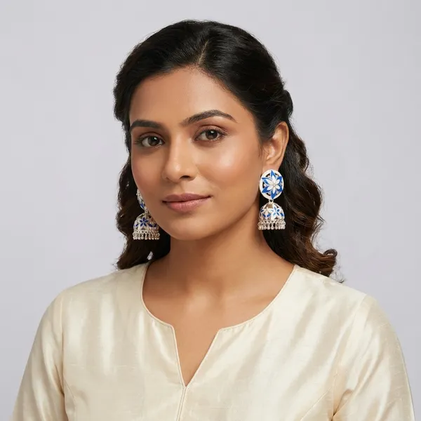 Blue_Zinc_Jumkha_Earrings_For_Women