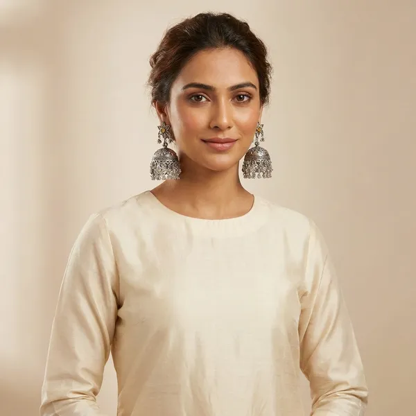 Silver_Zinc_Jumkha_Earrings_For_Women
