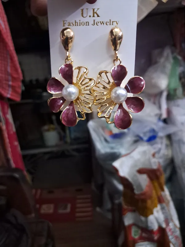 Wine_Zinc_Drop_Earrings_For_Women