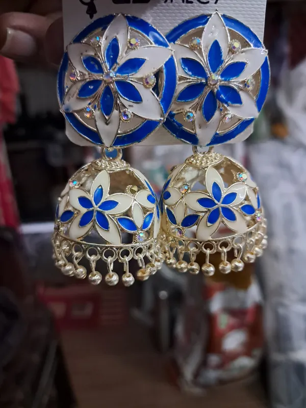 Blue_Zinc_Jumkha_Earrings_For_Women