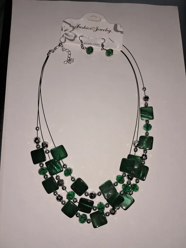 Green_Agate_Beaded_Necklace_Set_For_Women