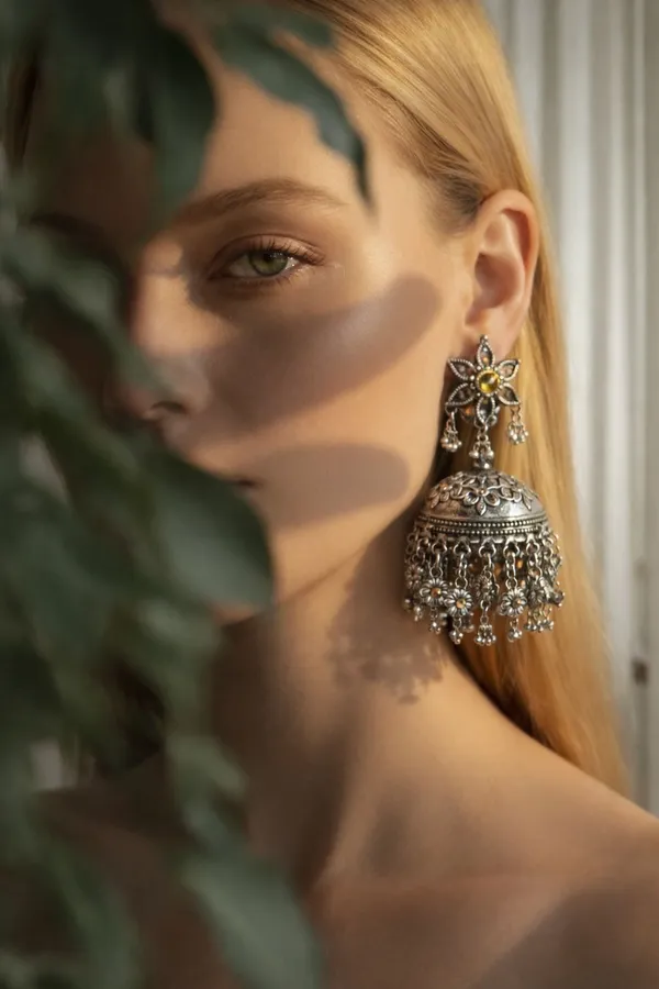 Silver_Zinc_Jumkha_Earrings_For_Women