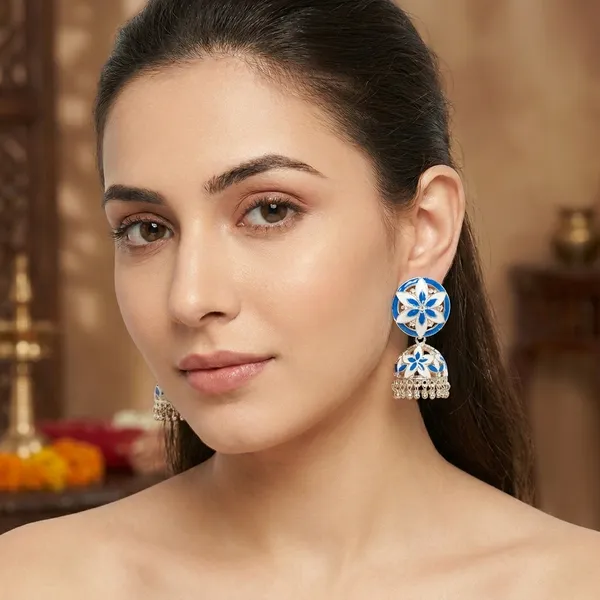 Blue_Zinc_Jumkha_Earrings_For_Women