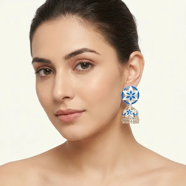 Blue_Zinc_Jumkha_Earrings_For_Women