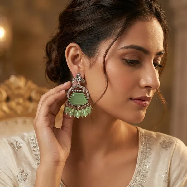 Green_Zinc_Jumkha_Earrings_For_Women