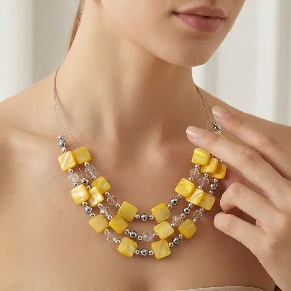 Yellow_Agate_Necklace_Set_For_Women