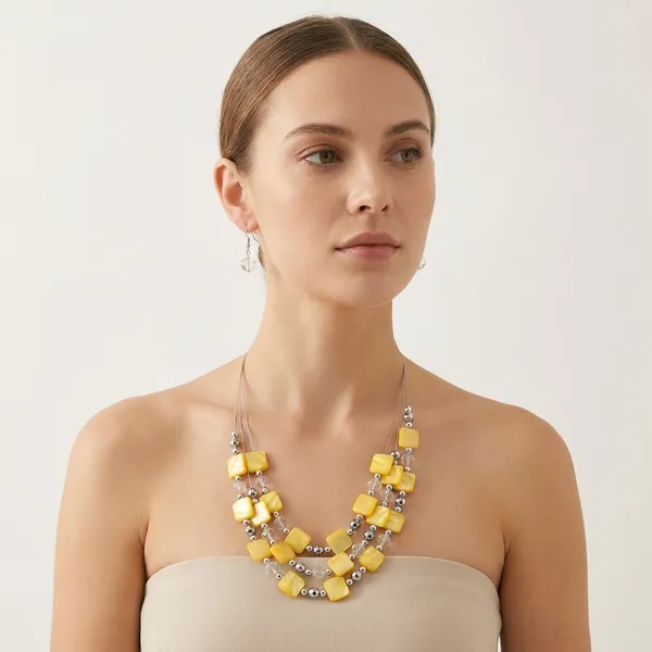 Yellow_Agate_Necklace_Set_For_Women