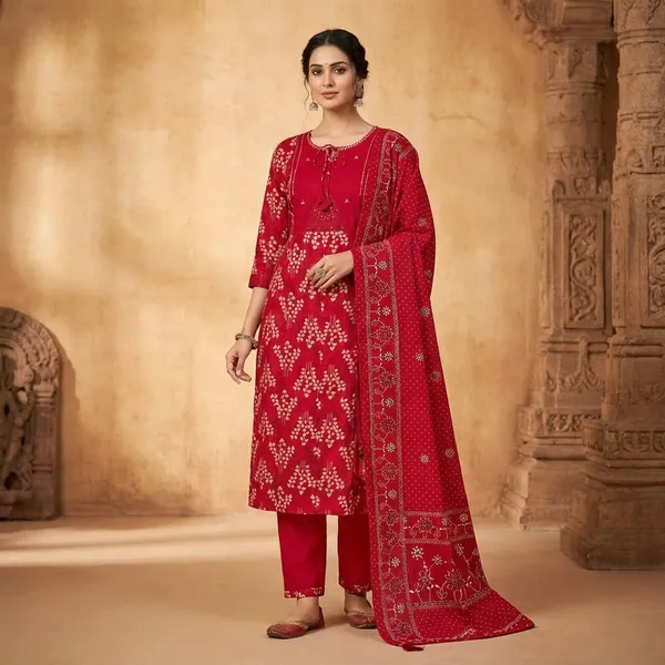 Red_Embroidered_Unstitched_Suit_Set_with_Dupatta