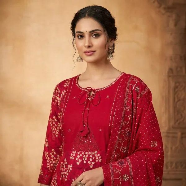 Red_Embroidered_Unstitched_Suit_Set_with_Dupatta