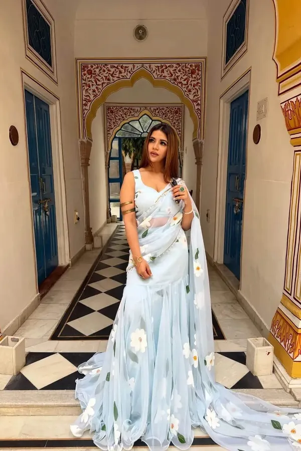Sky_Blue_Floral_Print_Lehenga_Choli_Set_with_Dupatta