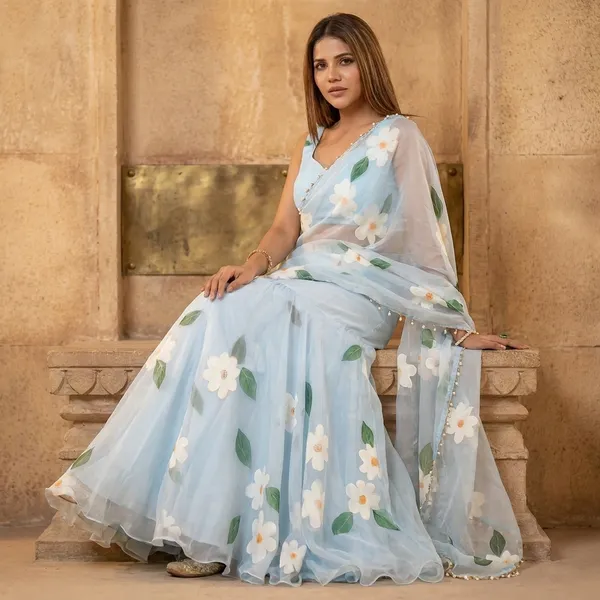 Sky_Blue_Floral_Print_Lehenga_Choli_Set_with_Dupatta