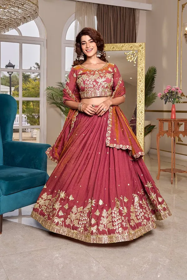 Maroon_Embroidered_Lehenga_Choli_Set_with_Dupatta