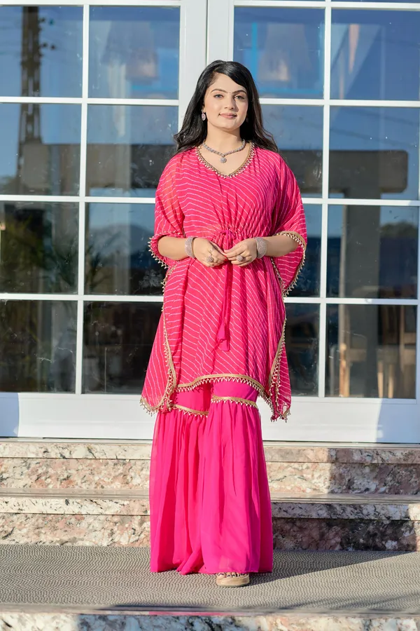 RichOra_Pink_Aura_Kaftan_Sharara_Set