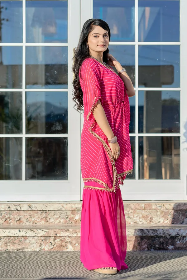 RichOra_Pink_Aura_Kaftan_Sharara_Set