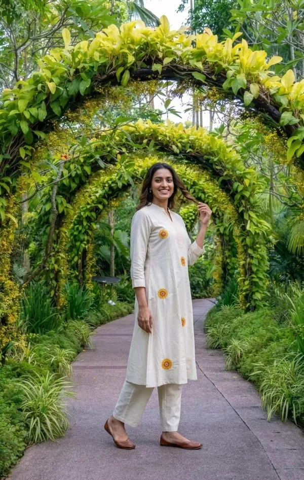 RichOra_SunBloom_Grace_Cotton_Kurta_Pant_Set