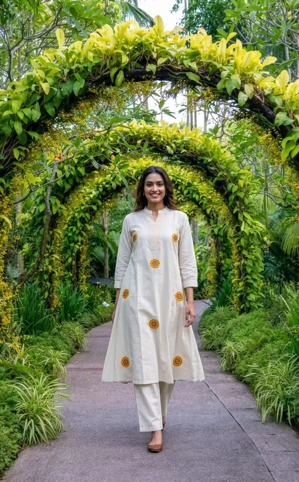 RichOra_SunBloom_Grace_Cotton_Kurta_Pant_Set