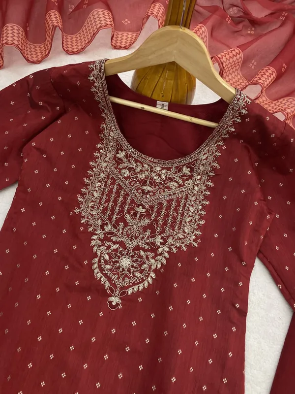 Maroon_Embroidered_Kurta_Set_with_Pink_Dupatta_-_Ethnic_Wear_for_Women