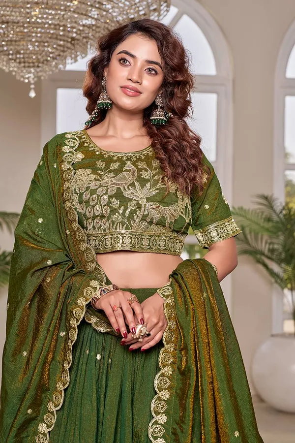 Olive_Green_Embroidered_Lehenga_Choli_Set_with_Gold_Detailing