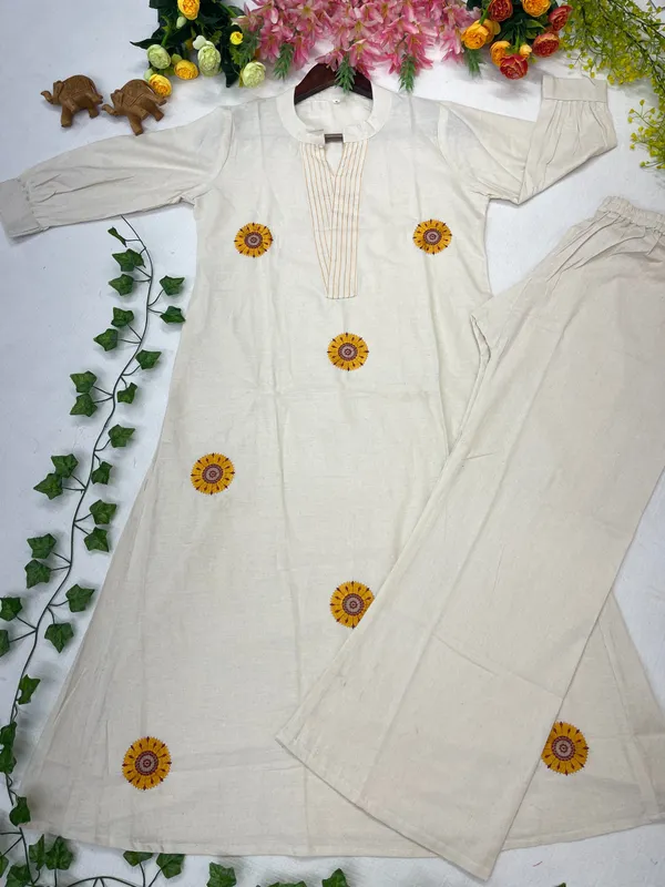 RichOra_SunBloom_Grace_Cotton_Kurta_Pant_Set