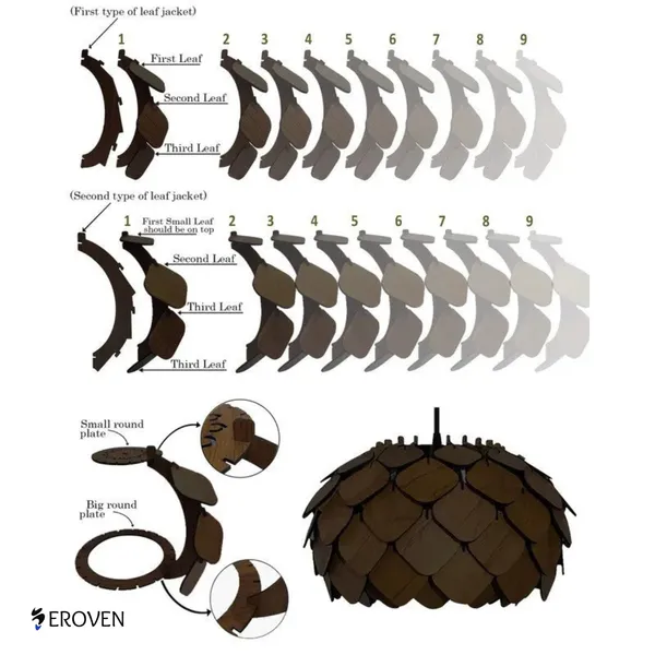AuraWood_|_Wooden_Ceiling_Lamp_-_Brown_|_Handcrafted_Decorative_Pendant_Light_with_Warm_Ambient_Glow