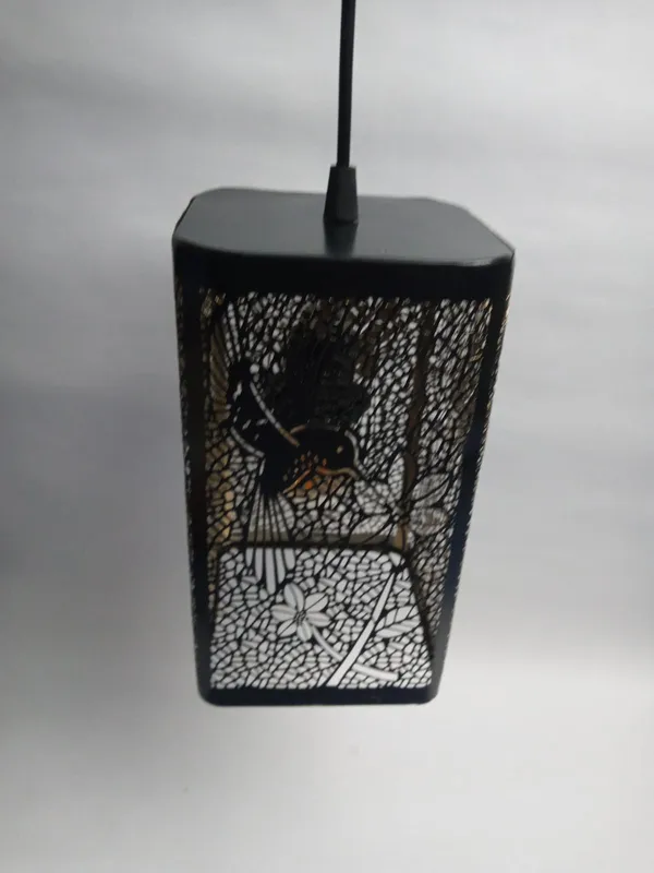 Black_Metal_Floral_Cutout_Pendant_Lamp_Shade
