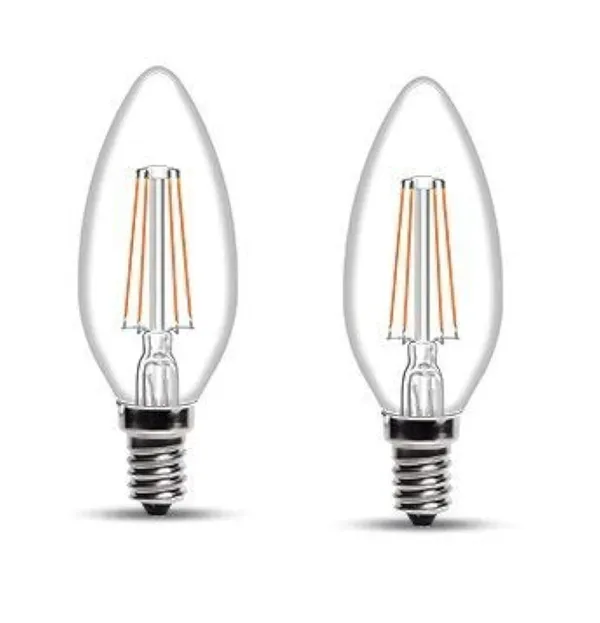 Clear_Glass_Candle_Shape_LED_Filament_Bulb_4W_E14_Base_-_Pack_of_2