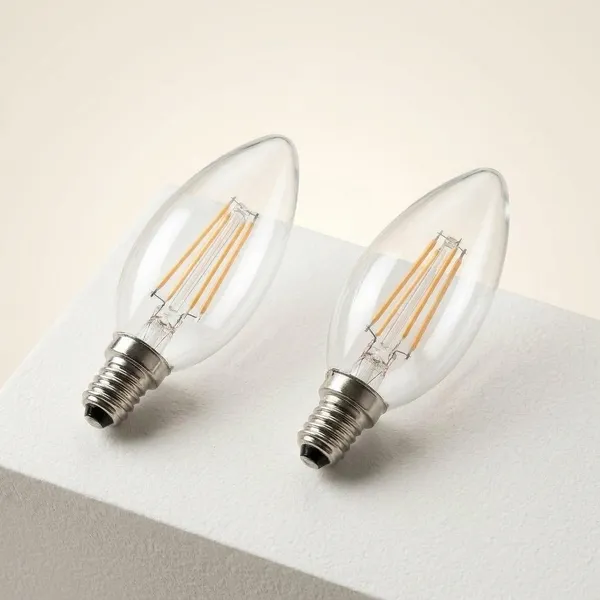 Clear_Glass_Candle_Shape_LED_Filament_Bulb_4W_E14_Base_-_Pack_of_2
