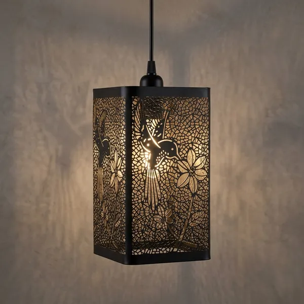 Black_Metal_Floral_Cutout_Pendant_Lamp_Shade