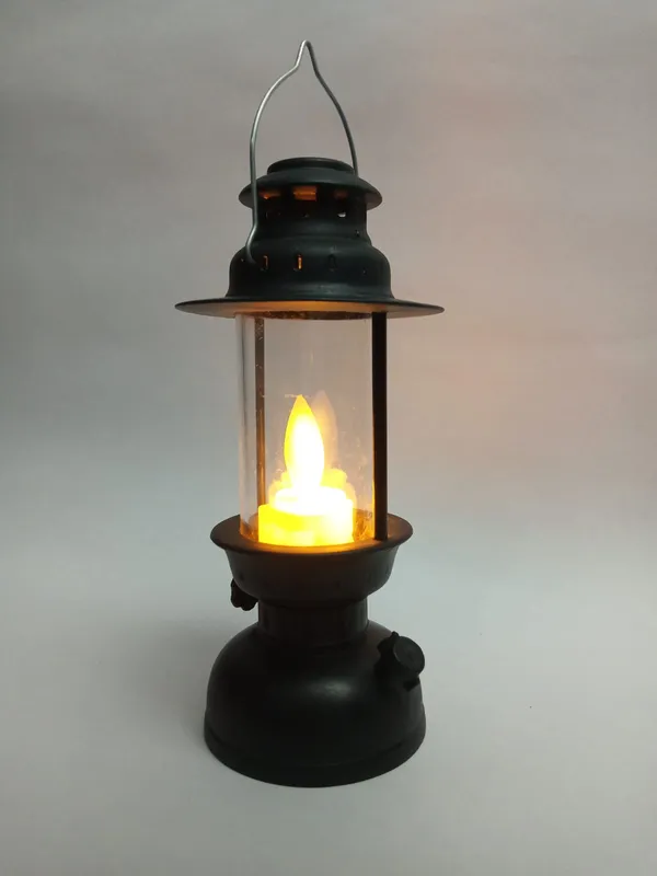 Black_Metal_Vintage_Style_LED_Lantern_with_Flickering_Flame_Effect_-_Pack_of_2