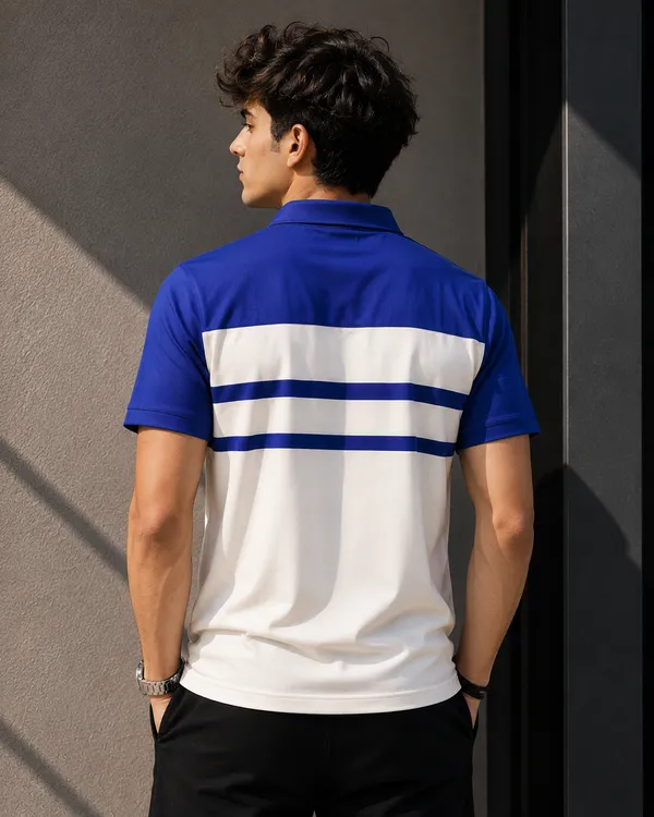 Blue_And_White_Striped_Polo_T-Shirt_For_Men