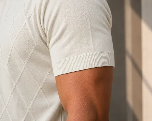 White_Knitted_Polo_Collar_Short_Sleeve_T-Shirt_for_Men