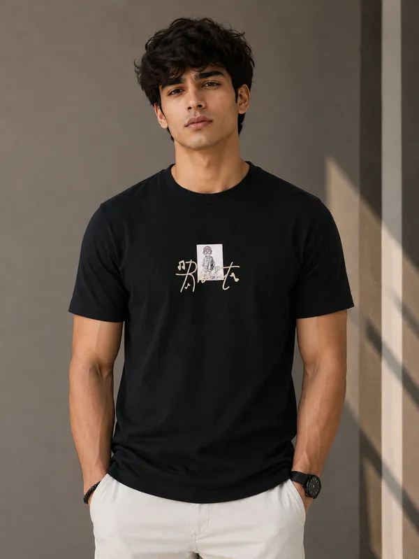 Black_Cotton_Printed_Graphic_T-Shirt_for_Men