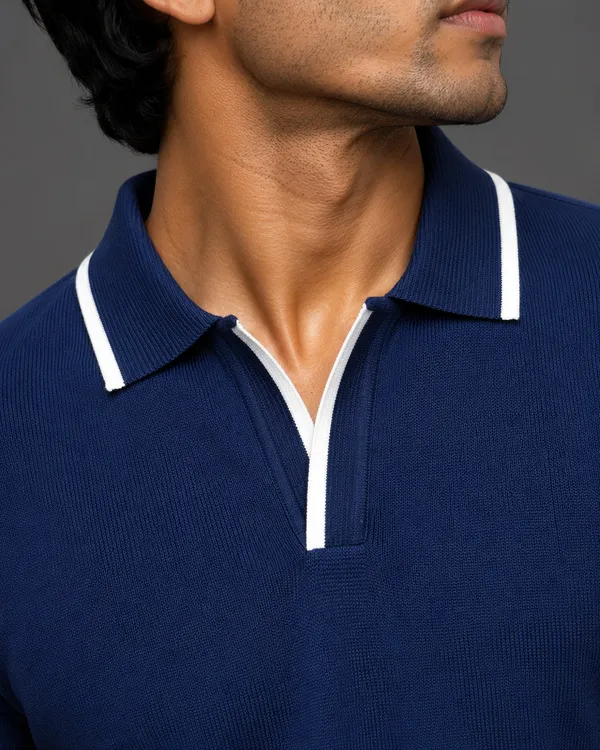 Navy_Blue_Polo_T-Shirt_With_White_Tipping_For_Men