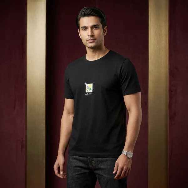 Supima_Cotton_Black_Graphic_Print_Crew_Neck_T-Shirt_for_Men