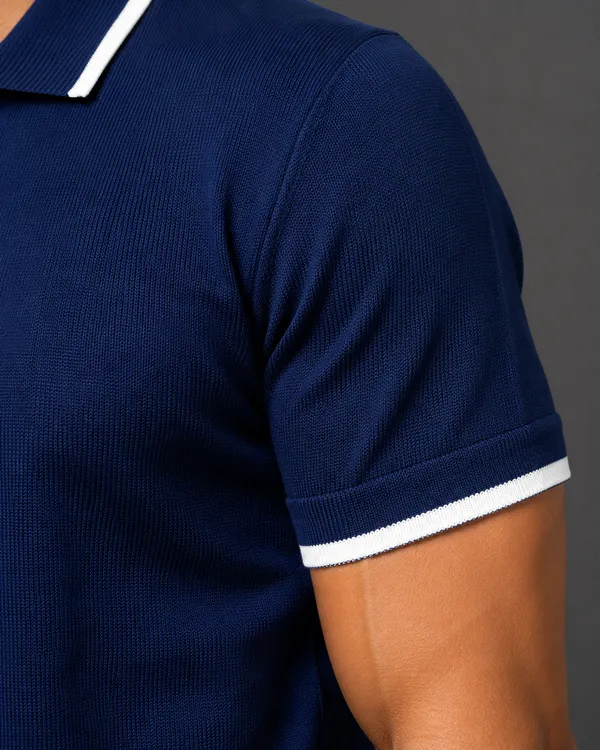 Navy_Blue_Polo_T-Shirt_With_White_Tipping_For_Men