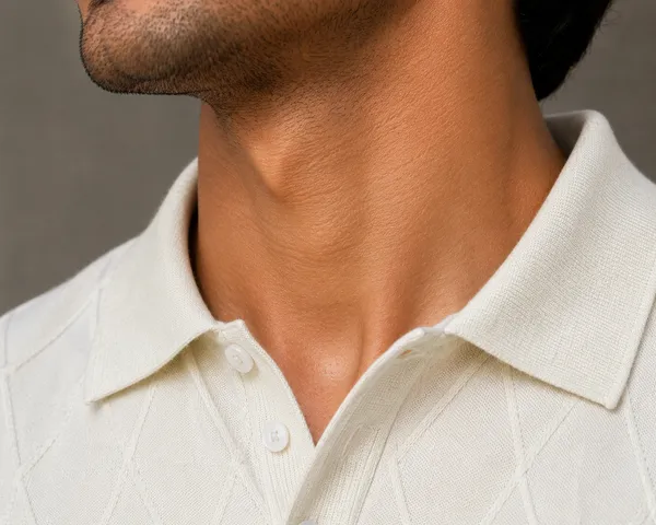 White_Knitted_Polo_Collar_Short_Sleeve_T-Shirt_for_Men