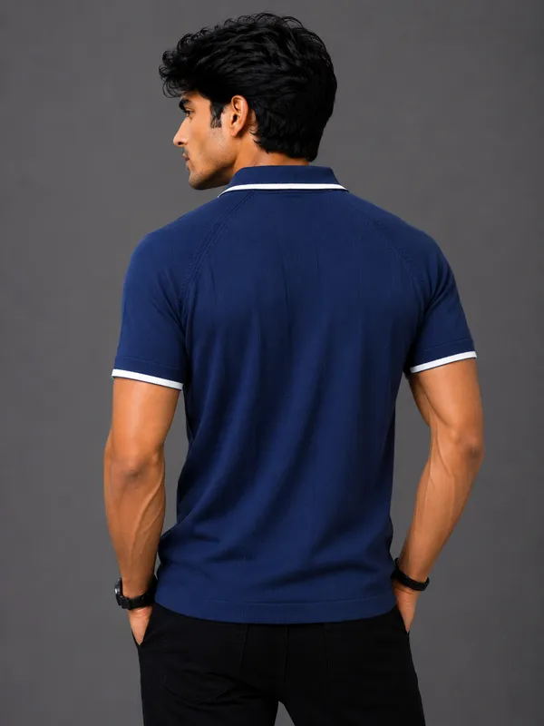 Navy_Blue_Polo_T-Shirt_With_White_Tipping_For_Men