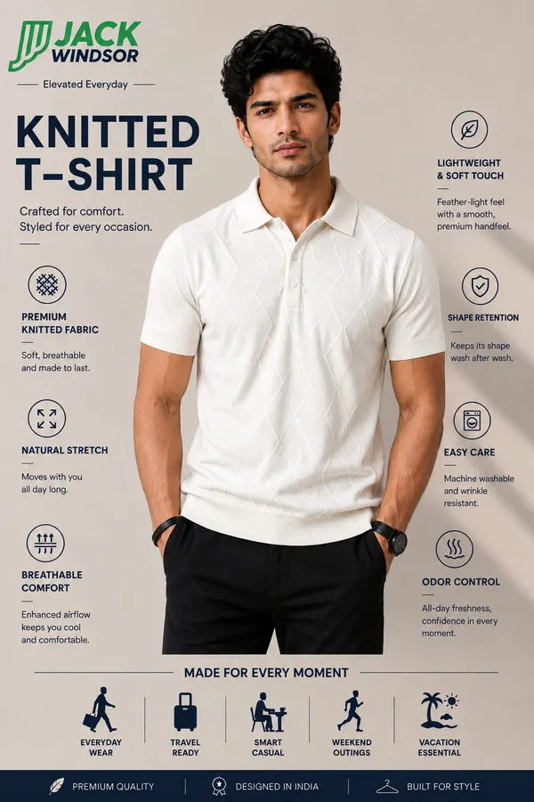White_Knitted_Polo_Collar_Short_Sleeve_T-Shirt_for_Men