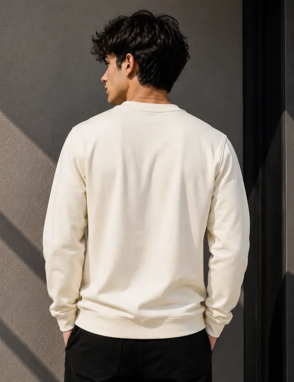 White_Cotton_And_Polyester_Floral_Print_Sweatshirt_for_Men