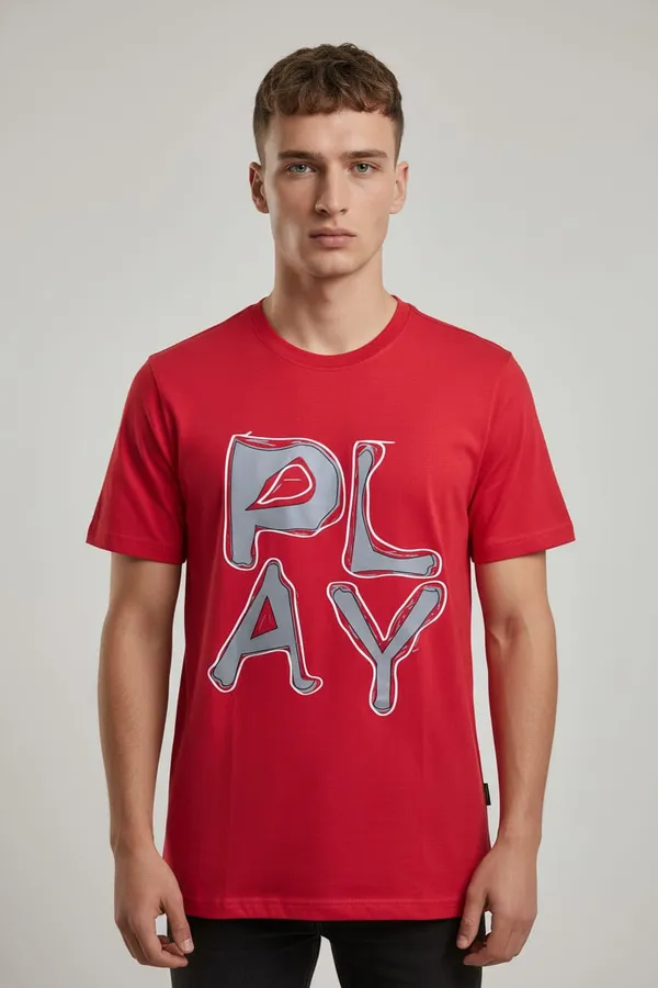 Black_And_Red_Cotton_Graphic_Print_T-Shirt_For_Men_|_Pack_Of_2