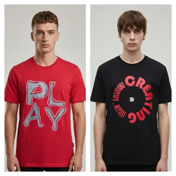 Black_And_Red_Cotton_Graphic_Print_T-Shirt_For_Men_|_Pack_Of_2