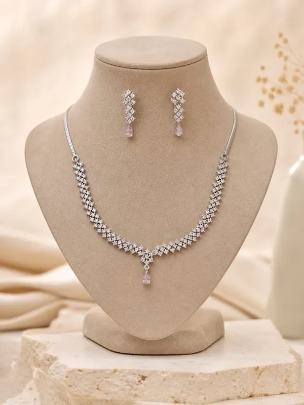 Blush_Crystal_AD_Diamond_Necklace_&_Earring_Set