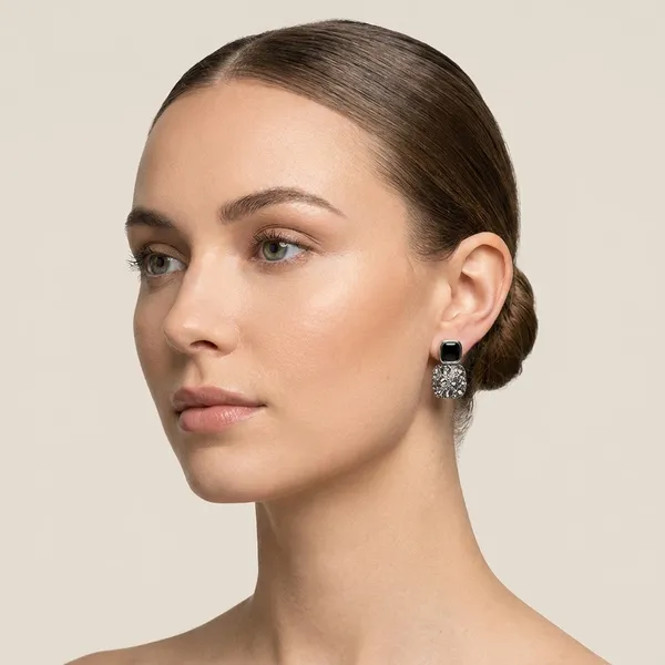 Black_And_Grey_Earrings_Alloy_For_Women