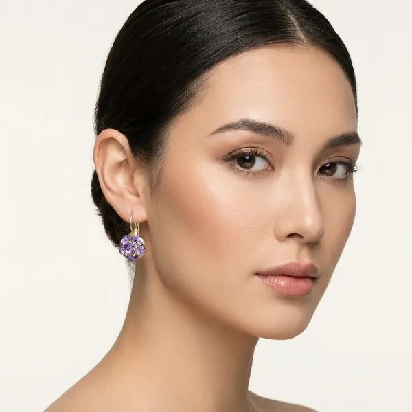 Purple_Earrings_Alloy_For_Women